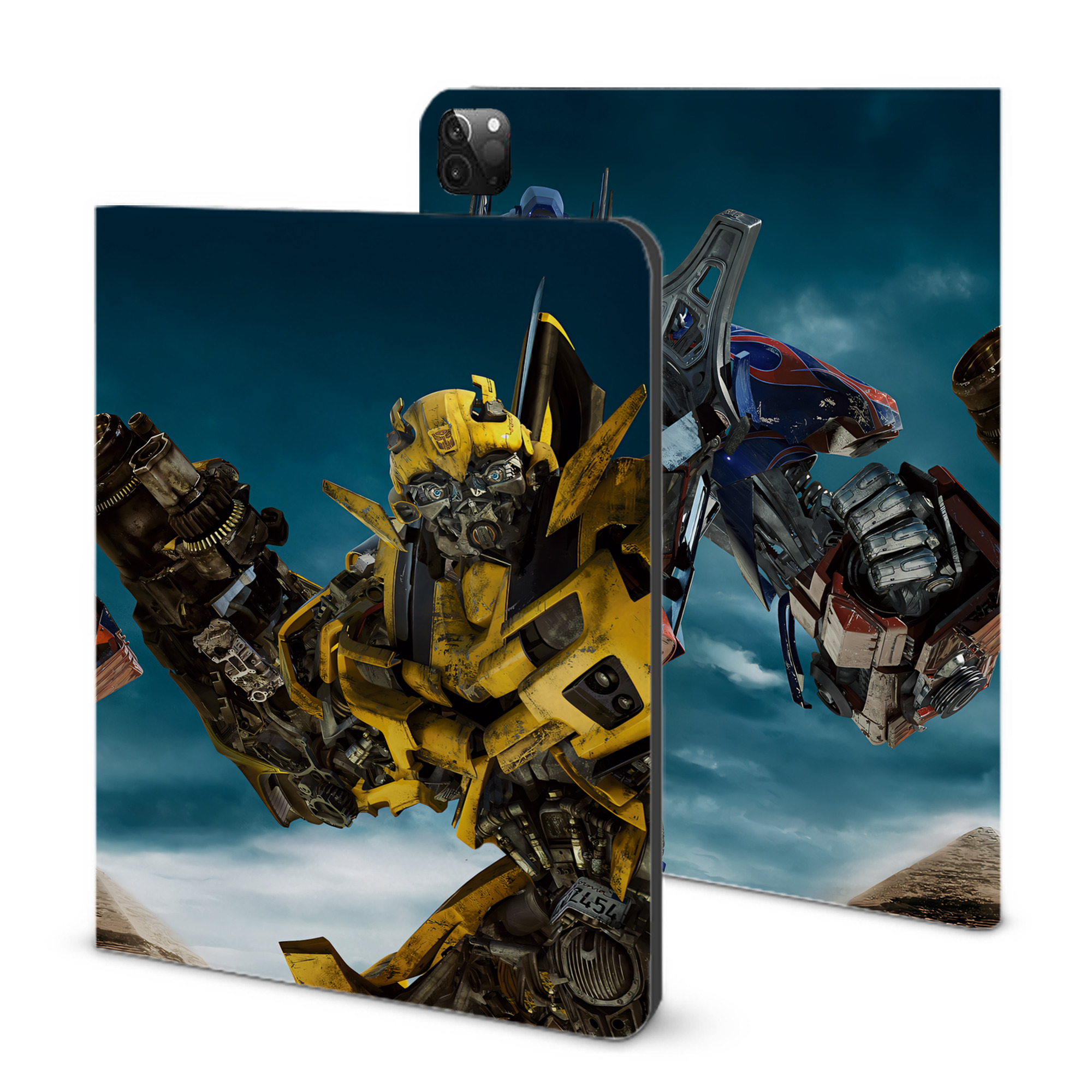 （画像用） Transformers トランスフォーマー IPadケース ペンホルダー付き ブックスタイルデザイン